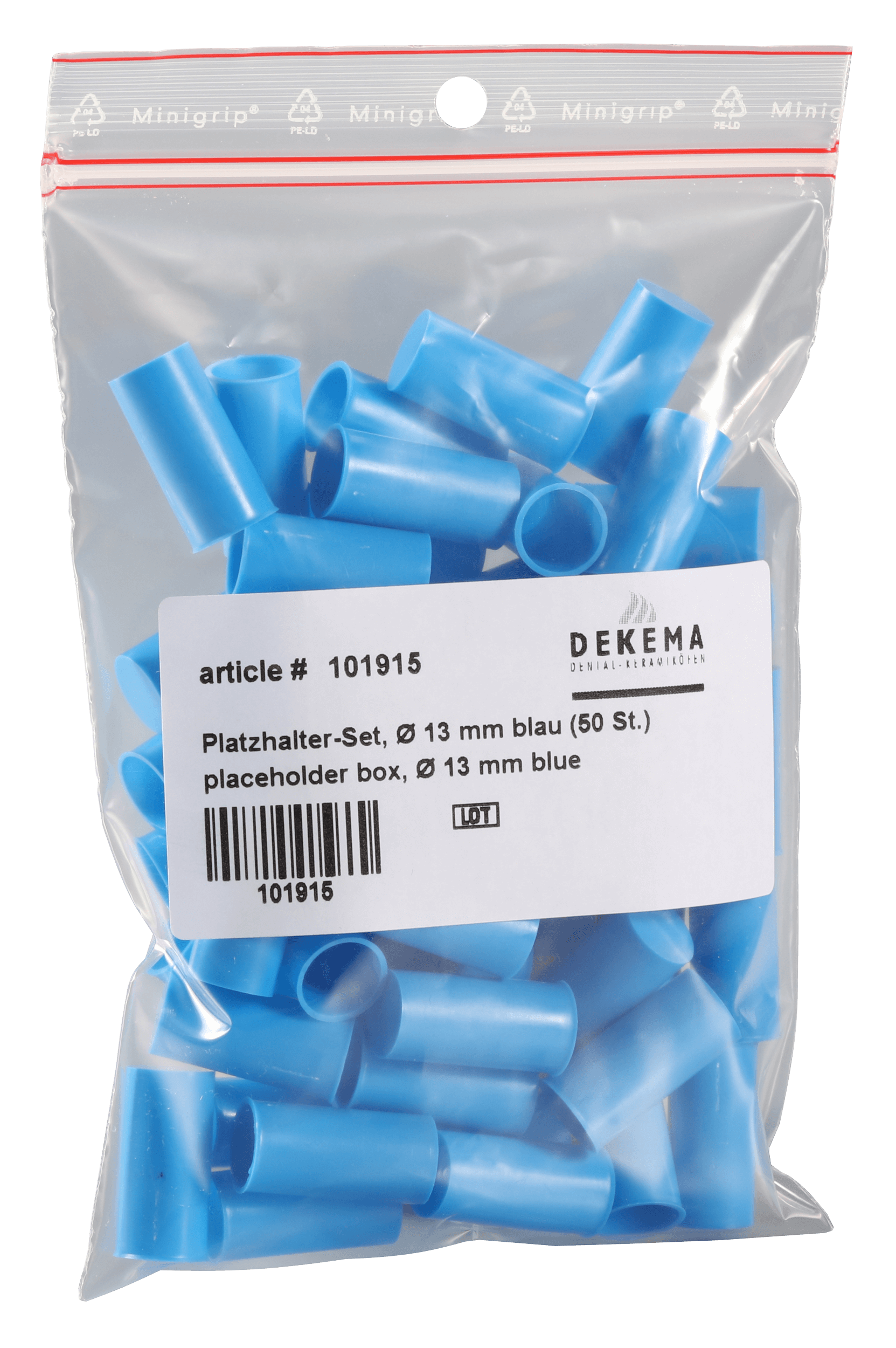 Placeholder box, Ø 13mm blue